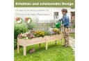 COSTWAY Hochbeet aus Tannenholz mit 2 Fächern Bild 4