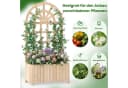 COSTWAY Hochbeet mit Rankgitter, Fichtenholz, Natur/Braun Bild 3