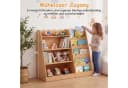 COSTWAY Kinderregal 5-stufig Beige MDF mit verstecktem Fach Bild 3