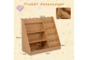 COSTWAY Kinderregal 5-stufig Beige MDF mit verstecktem Fach Bild 5