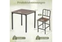 COSTWAY Essgruppe Thekenhöhe 90x90 cm mit 4 Hockern Braun Bild 5