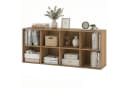 KOMFOTTEU Bücherregal 8 Fächer Rustikalbraun/Weiß Bild 2