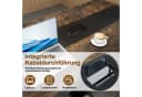 KOMFOTTEU Konferenztisch Schwarz/Rustikal Braun mit Ablagefach Bild 3