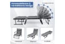 COSTWAY Gartenliege 3-in-1 Klappbett Grau/Schwarz verstellbar Bild 3