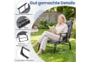 COSTWAY Gartenliege 3-in-1 Klappbett Grau/Schwarz verstellbar Bild 5
