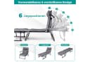 COSTWAY Gartenliege 3-in-1 Klappbett Grau/Schwarz verstellbar Bild 3