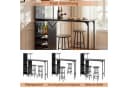 COSTWAY Bartisch 3-tlg. mit Hockern, Weinregal & Halterungen Bild 5