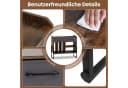 COSTWAY Sideboard Braun mit Plattenspieler-Tisch und Steckdosen Bild 3