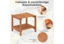COSTWAY Gartentisch Beistelltisch Holz wetterfest Beige Bild 3