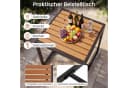 COSTWAY Balkonset 3-tlg. Grau PE-Rattan mit Kissen Bild 4