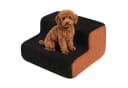 COSTWAY 2-stufige Hundetreppe Schwarz/Braun Bild 2