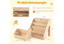 COSTWAY Kinderregal 4-stufig mit Schublade Natur/Weiß Bild 1