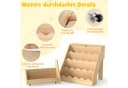 COSTWAY Kinderregal 4-stufig mit Schublade Natur/Weiß Bild 3