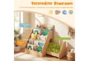 COSTWAY Kinderregal 4-stufig mit Schublade Natur/Weiß Bild 5