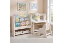 COSTWAY Kindersitzgruppe Beige mit Bücherregal und Stuhl Bild 2