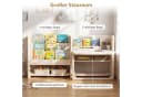COSTWAY Kindersitzgruppe Beige mit Bücherregal und Stuhl Bild 3