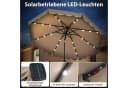 COSTWAY Sonnenschirm 3x3m mit LED & Kurbel braun Bild 4