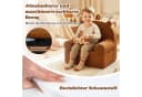 COSTWAY Kindersofa Rosa Teddyfleece mit Griff Bild 4