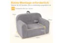 COSTWAY Kindersofa Rosa Teddyplüsch mit Griff Bild 5