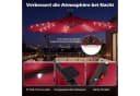 COSTWAY Sonnenschirm Balkonschirm Rot mit LED und Ständer Bild 1