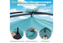COSTWAY Strandmuschel Strandzelt mit Vordach und Netzfenstern Blau Bild 5