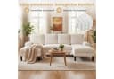 COSTWAY Ecksofa U-Form mit Schlaffunktion Cordstoff/Chenille Bild 3