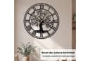 COSTWAY Wanduhr Schwarz mit römischen Ziffern und Baum-des-Lebens Motiv Bild 1
