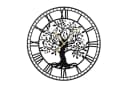 COSTWAY Wanduhr Schwarz mit römischen Ziffern und Baum-des-Lebens Motiv Bild 2