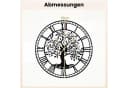 COSTWAY Wanduhr Schwarz mit römischen Ziffern und Baum-des-Lebens Motiv Bild 5