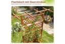 COSTWAY Blumenkasten Pflanzkübel Hochbeet mit Rankgitter & Dach Braun Bild 3