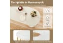 COSTWAY Bartisch 150cm mit 4 Regalen Schwarz/Gold/Weiß Bild 3