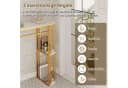 COSTWAY Bartisch 150cm mit 4 Regalen Schwarz/Gold/Weiß Bild 4