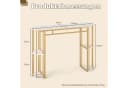 COSTWAY Bartisch 150cm mit 4 Regalen Schwarz/Gold/Weiß Bild 5