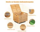COSTWAY Spielzeugtruhe Bambus Aufbewahrungsbox mit Rollen Bild 3