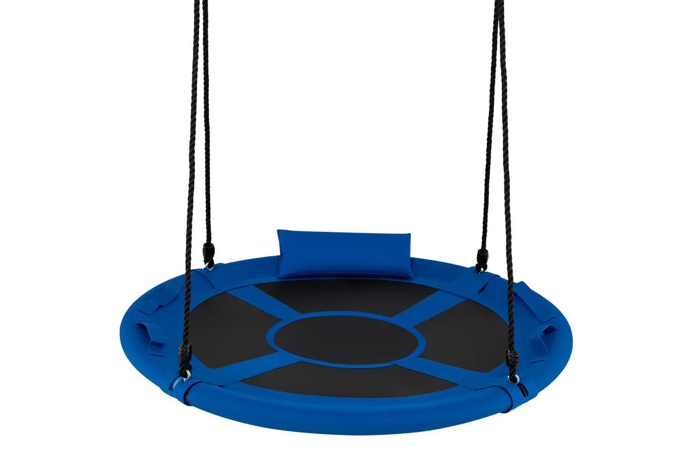 COSTWAY Nestschaukel mit Kissen & Griffe, blau, für 2-3 Kinder - Bild 2