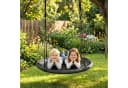 COSTWAY Nestschaukel Grau mit Kissen & Griffen Bild 1