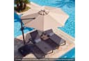 COSTWAY Sonnenschirm 300 cm Beige Ampelschirm mit Kurbel Bild 1