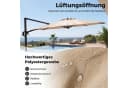 COSTWAY Sonnenschirm 300 cm Beige Ampelschirm mit Kurbel Bild 3