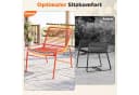 COSTWAY Balkonset 3-tlg. Orange PE-Rattan Gartenmöbel Set Bild 5