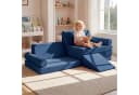 COSTWAY Modulares Kindersofa Blau mit abnehmbarem Bezug Bild 1