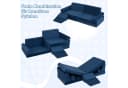 COSTWAY Modulares Kindersofa Blau mit abnehmbarem Bezug Bild 4