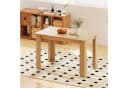 KOMFOTTEU Esstisch 120x70x75 cm Holzwerkstoff Beige/Weiß/Grau Bild 4