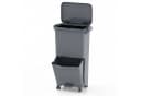 COSTWAY Mülleimer 3 Fächer 36L mit Fußpedal und Rollen Bild 2