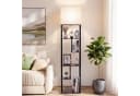 COSTWAY Stehlampe mit 5 Regalen Schwarz/Beige Modern Bild 1