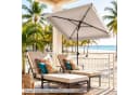 COSTWAY Sonnenschirm Beige Balkonschirm rechteckig mit Neigungsfunktion Bild 1