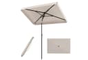COSTWAY Sonnenschirm Beige Balkonschirm rechteckig mit Neigungsfunktion Bild 2