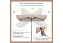 COSTWAY Sonnenschirm Beige Balkonschirm rechteckig mit Neigungsfunktion Bild 3