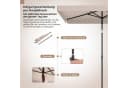 COSTWAY Sonnenschirm Beige Balkonschirm rechteckig mit Neigungsfunktion Bild 5