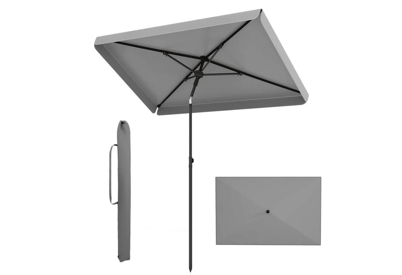 COSTWAY Balkonschirm Rechteckig Grau 200x130 cm - Bild 2