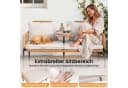 COSTWAY Balkonset 2-Sitzer Gartenbank Polyrattan mit Hartglastisch Bild 1